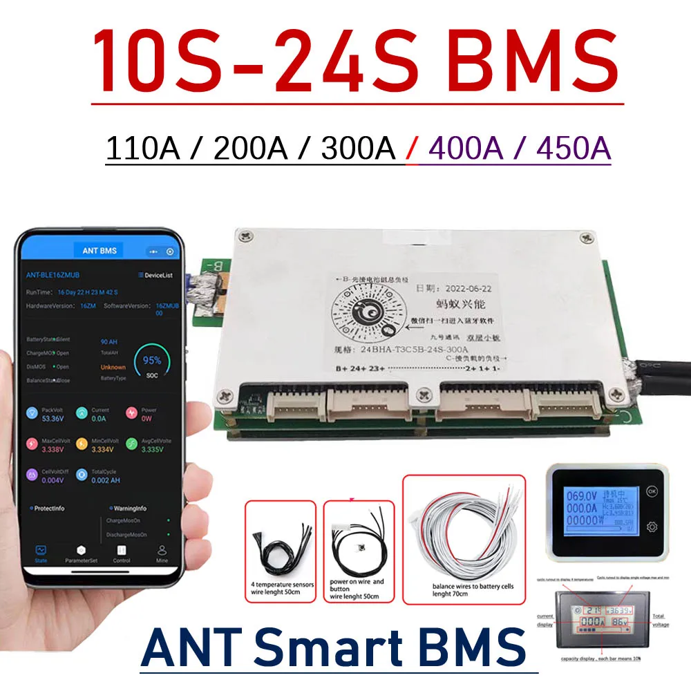Smart Bms 24S 200A Bluetooth Lifepo4 - Slimme Bluetooth BMS 10S ~ 24S