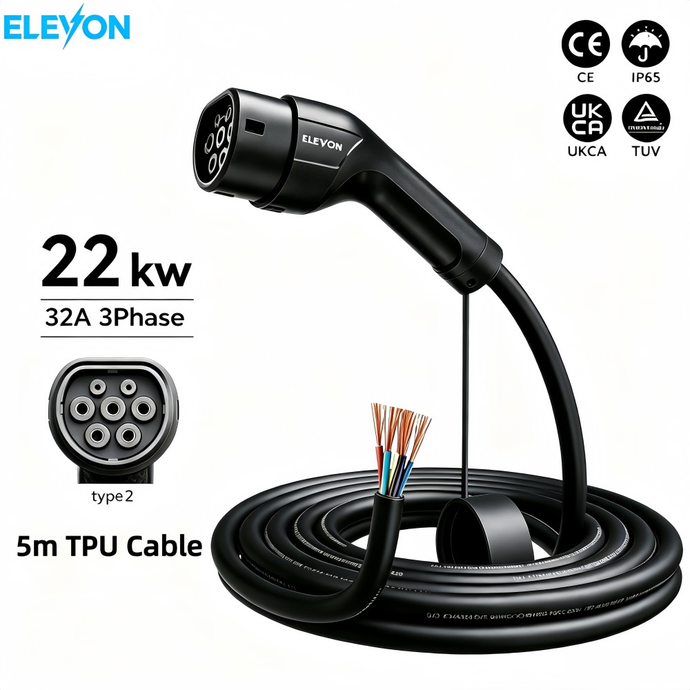 Ev Charger Type 2 22Kw 32A 3 Phase - ELEVON EV-lader Type 2 vrouwelijke aansluiting