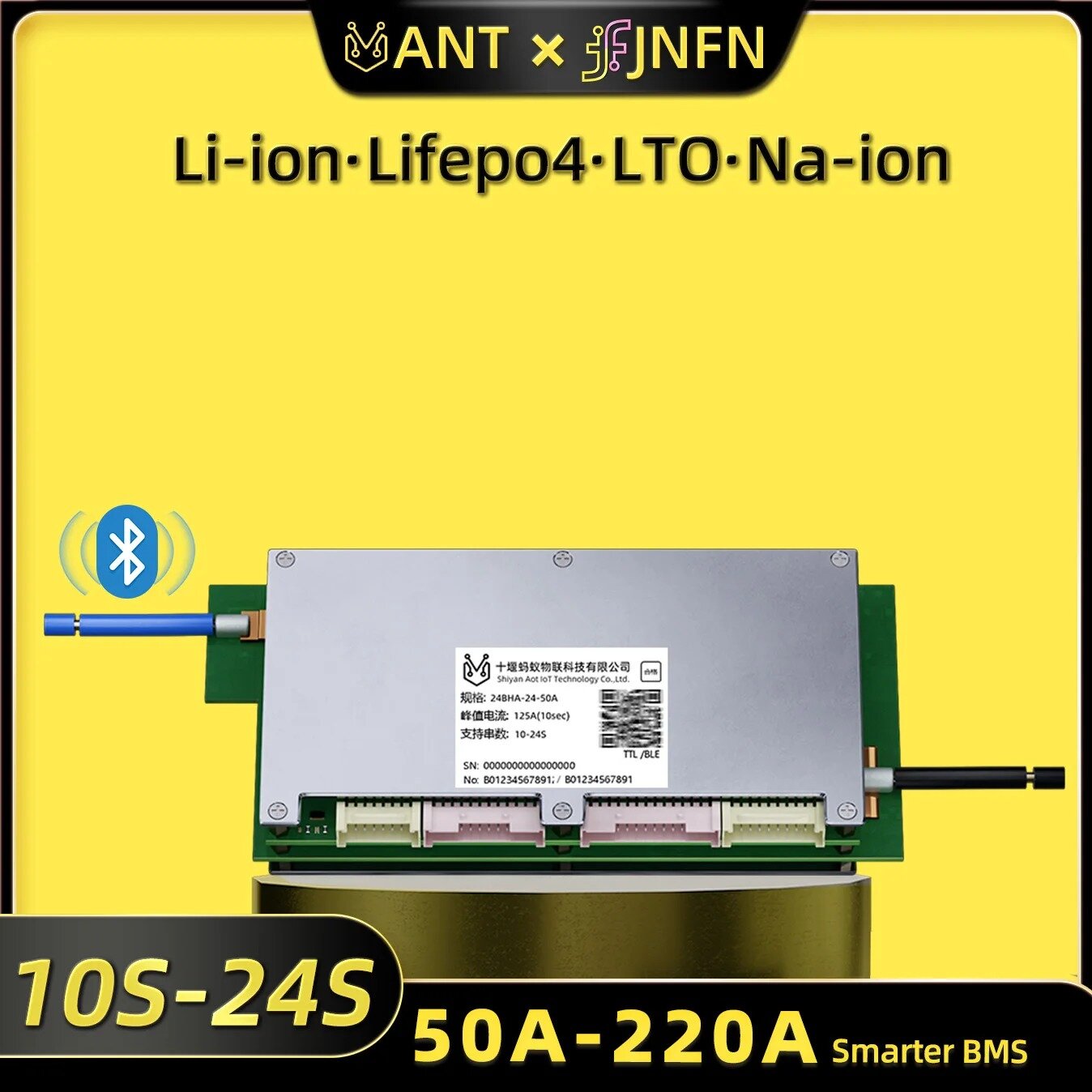 Smart Bms 24S 200A Bluetooth Lifepo4 - Ant Bluetooth BMS 10S-24S 550A 300A