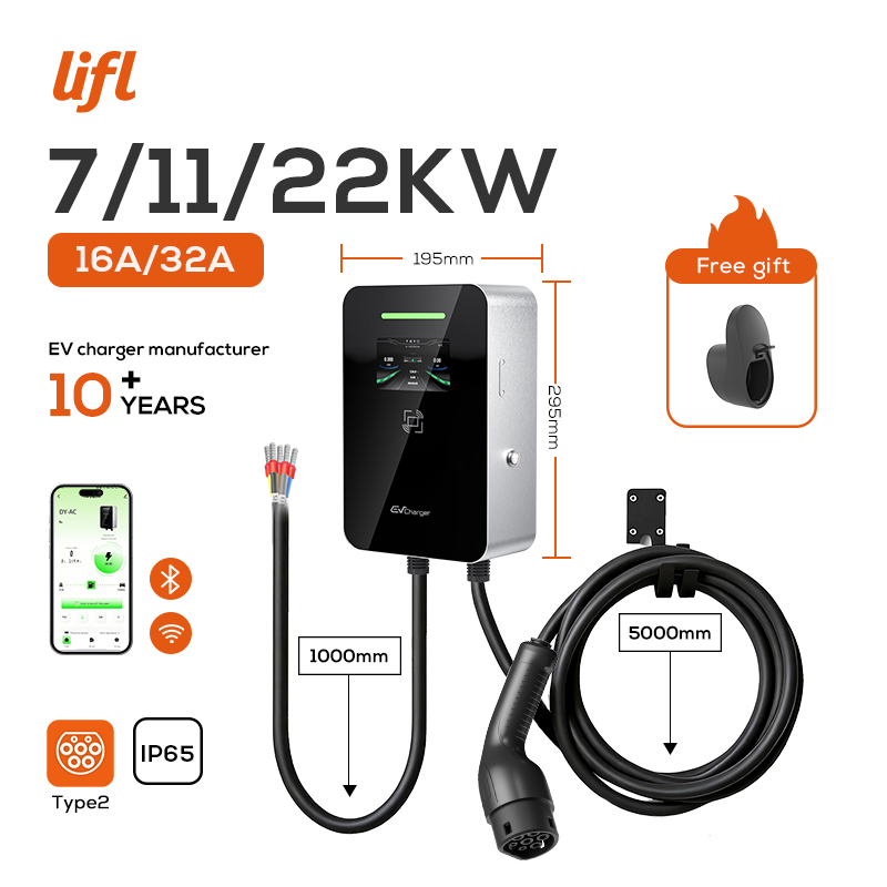 Ev Charger Type 2 22Kw 32A 3 Phase - Lifl 7KW 11KW 22KW 3-fasen Wallbox