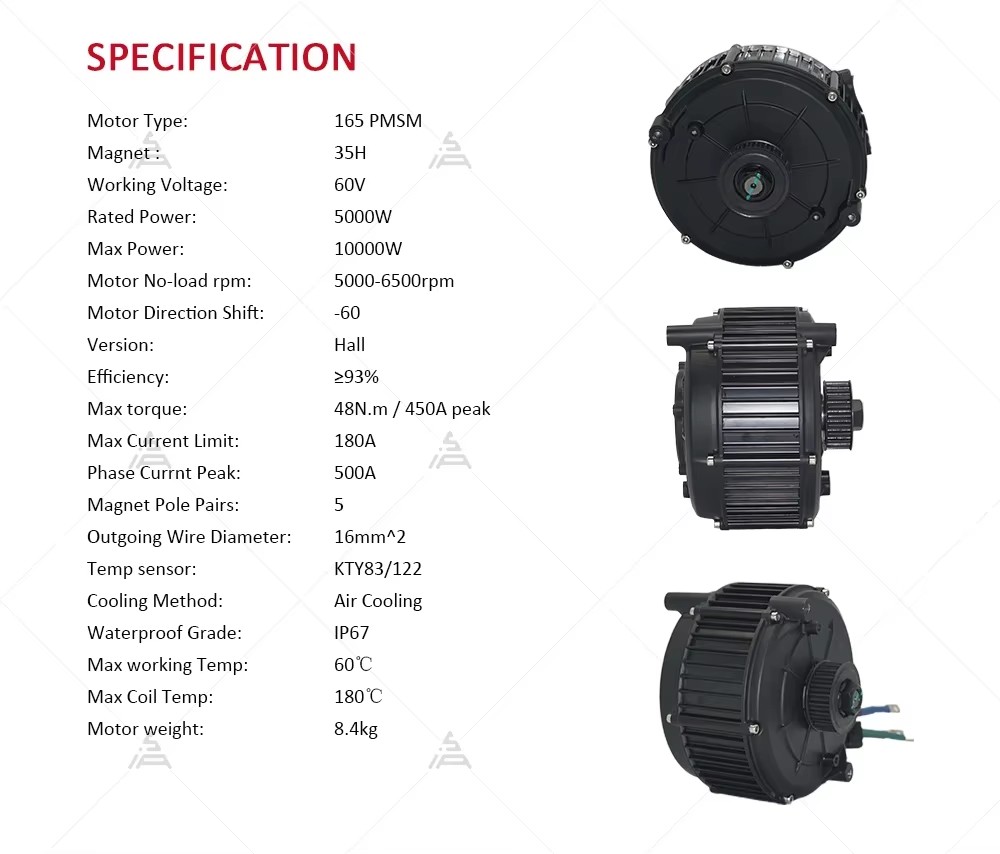 QSMOTOR QS165 V2 5000W 72V mid - Mid Drive Motor Kit 72V 5000W recensie en prijs