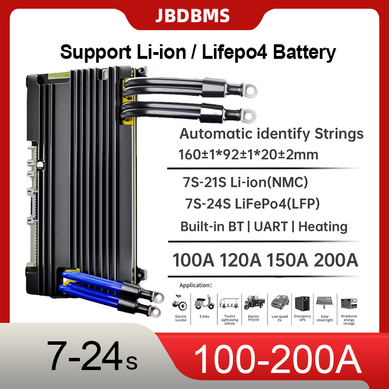 JBD BMS 16S 48V Lifepo4 200A G - Smart Bms 24S 200A Bluetooth Lifepo4 recensie en prijs