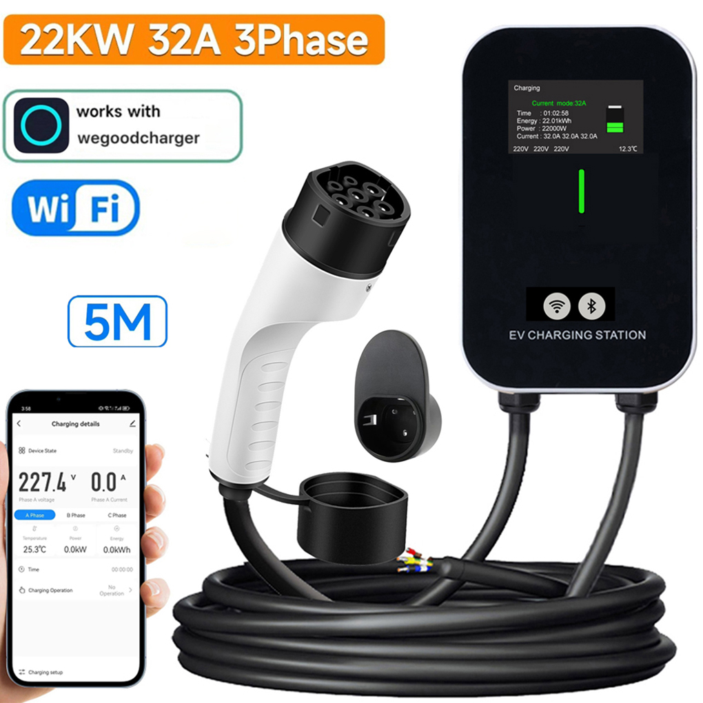 TYPE-2 Wallbox EV-oplader 7KW  - Ev Charger Type 2 22Kw 32A 3 Phase recensie en prijs