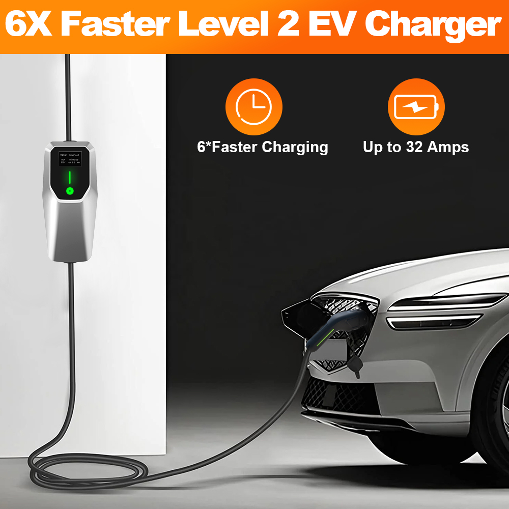 Junsun 32A Level 1&2 EV-lader  - J1772 Evse 32A Level 2 Charger recensie en prijs