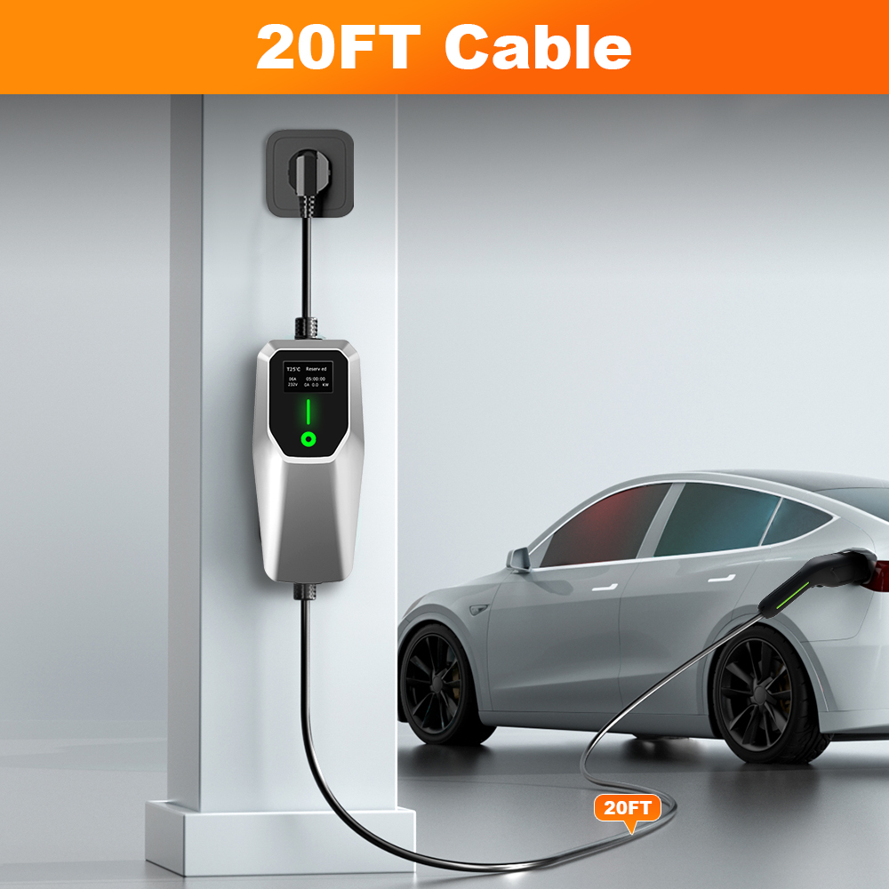 Junsun 32A Level 1&2 EV-lader  - J1772 Evse 32A Level 2 Charger recensie en prijs